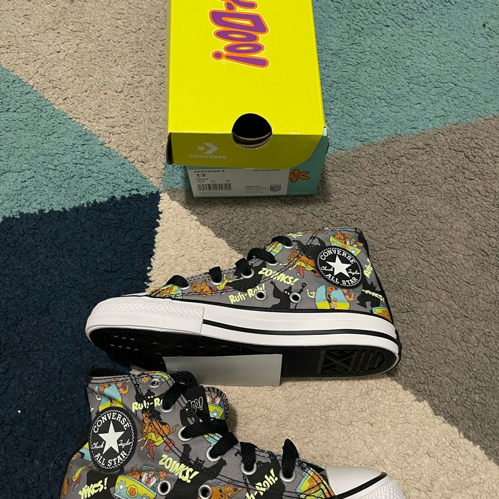 Scooby Doo Converse High-Tops with Comic Graphics